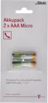 Įkraunama baterija AAA Telekom 1,2 V 850 mAh, nikelio-metalo hidridinė