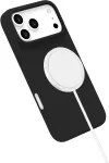 eSTUFF INFINITE GRS ROME ES67150058 magnetinis dėklas iPhone 17 Pro Max telefonui, juodas
