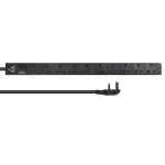 Lanview LVR-3MUK-SPD-UK10 maitinimo paskirstymo blokas (PDU) 8 AC lizdai 1.4U juoda