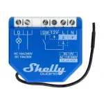 Shelly Qubino Wave 1 protingas relės modulis, 1 kanalo, įleidžiamas, Z-Wave, 16 A, 110&ndash;240 V AC / 24&ndash;48 V DC, plastikinis, mėlynos spalvos