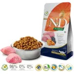 FARMINA N&D Pumpkin Cat Ėriena ir Mėlynės Neutered Adult - sausas kačių ėdalas - 1,5 kg