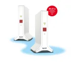 FRITZ!Repeater Mesh Set 4200, dviejų juostų (2,4 GHz / 5 GHz) Wi-Fi 6E (802.11ax), raudonas, baltas, 2x2/4x4