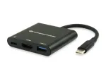 Conceptronic DONN01B ne&scaron;iojamojo kompiuterio dokų stotelė / prievadų kartotuvas USB 3.2 Gen 1 (3.1 Gen 1) Type-C juoda