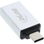 InLine USB 3.2 Gen.2 adapteris, USB-C ki&scaron;tukas į USB-A lizdą, sidabrinis