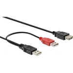 USB 2.0 Y-laidinys 2x Type A vyri&scaron;kas/moteri&scaron;kas InLine 34510Z 0,2 m