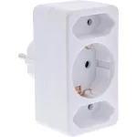 InLine 16471B maitinimo ki&scaron;tukų adapteris F tipas 2x C tipas + F tipas baltas