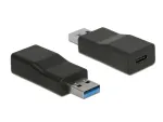 Lyčių keitiklis DeLOCK 65696 USB 3.1 Gen 2 Type-A į Type-C juodas