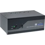 InLine KVM stalinis jungiklis, 2 prievadai, du monitoriai, DP+HDMI, 4K, USB 3.0, garsas