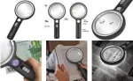 LogiLink Lupe mit Griff, UV- & LED-Licht, rund, schwarz Durchmesser: 90 mm, Glaslinse, Verg&ouml;&szlig;erung: 5-fach, 13-fache - 1 St&uuml;ck (WZ0075)