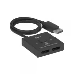 CLUB3D CSV-1009 dvipusis DisplayPort 2 į 1 jungiklis &ndash; 2x DisplayPort i&scaron;ėjimai, 8K@60Hz, juodas
