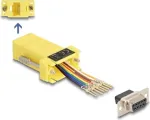 Delock D-Sub 9 kontaktų lizdas į RJ45 lizdą surinkimo rinkinys, geltonas, VGA, RJ-45