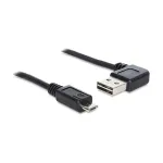USB laidas DeLOCK 1 m USB 2.0 A - micro-B (vyri&scaron;ki) juodas