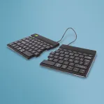 Ergonomi&scaron;ka klaviatūra R-Go Split Break su pertraukų programine įranga, ergonomi&scaron;ka split klaviatūra, AZERTY (FR), Bluetooth, juoda