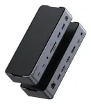 eSTUFF GLB232006 trigubė USB-C doko stotelė