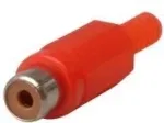 RCA lizdas, raudonas žymeklis, kabelio skersmuo iki 4 mm (10805B)