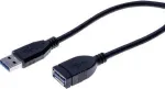 Tecline 532459 USB 3.0 prailginimo kabelis, USB-A ki&scaron;tukas į USB-A lizdą, 5 Gbit/s, 0,5 m, juodas