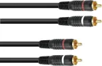 RCA (Cinch) garso kabelis Omnitronic 2x2, 0,9 m, modelis 30209356