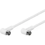Wentronic Goobay SAT kampinis jungiamasis kabelis, F-Quick, 100% ekranuotas, baltas, 1,5 m - F-Ki&scaron;tukas (Quick) 90&deg; F-Ki&scaron;tukas (Quick) 90&deg; (67341)