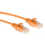ACT Orange 0,25 m LSZH U/UTP CAT6 duomenų centro plonas pataisinis kabelis su apsauga nuo užkliuvimo ir RJ45 jungtimis