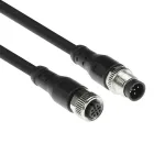 ACT Industrial 1,50 m jutiklio kabelis M12A 5 kontaktų ki&scaron;tukas į M12A 5 kontaktų lizdą, Superflex Xtreme TPE, ekranuotas
