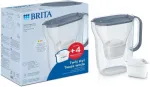 BRITA vandens filtro ąsotis Style Essential Graphite su 4 MAXTRA Pro filtrais, 2,4 L talpa, 1,4 L filtruoto vandens
