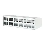 Metz Connect 130861-2402-E &ndash; 24 prievadų pavir&scaron;inio montavimo skirstomoji dėžė, balta RAL 9010
