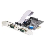 &bdquo;StarTech.com&ldquo; 2 prievadų nuoseklioji PCIe kortelė, dviejų prievadų PCI Express į RS232/RS422/RS485 (DB9), žemo profilio laikikliai, 16C1050 UART, Windows/Linux, TAA atitiktis &ndash; 4 lygio ESD apsauga
