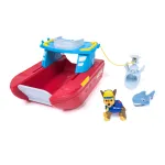 PAW Patrol jūrinis gelbėjimo laivas su Chase ir ryklio figūrėle, 2 režimai, žaislas vaikams nuo 3 metų