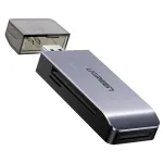 Kortelių skaitytuvas UGREEN 50541 USB 3.2 Gen 1 (3.1 Gen 1) &ndash; CF, SD, MicroSD, Memory Stick, plieno spalvos, 5000 Mbit/s