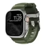 NOMAD Rocky Point Band &ndash; dirželis, skirtas Apple Watch 46mm/49mm, FKM ir titanas (mi&scaron;ko spalva, natūrali aparatūra)