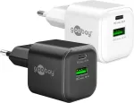 Goobay 20 W USB-C PD GaN dvejopas greitasis įkroviklis Nano Baltas (79621)