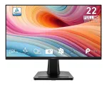 Monitorius MSI PRO MP225 E12VL 21.45 colio / Full HD / Plok&scaron;čias / 120 Hz / Juodas