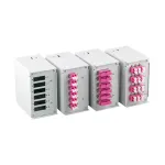 EFB-Elektronik priekinis skydelis 6 x SC-Simplex, LC-Duplex, E2000 su 1,7 mm varžtų angomis