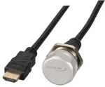 EFB Elektronik IP67 HDMI lizdas montavimui į korpusą, M25, HDMI A-A lizdas-ki&scaron;tukas, aptarnavimo prievadas, tvirtinimo virvutė, 1,0 m