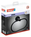 Tesa MOON BLACK rank&scaron;luosčių laikiklis, klijuojamas, metalinis, milteliniu būdu dažytas, matinis juodas