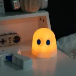 FIZZ CREATIONS Pac-Man Ghost LED Mood Light - Color Changing, Sound Reactive, USB/Battery Powered