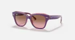 Ray-Ban Junior RB9186S711814 Akiniai nuo saulės - Kvadratinis rėmelis, tamsiai mėlyni lę&scaron;iai, 46 mm