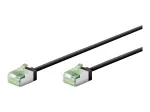 Wentronic goobay Patch-Cable RJ-45 (M) - RJ-45 (M) 15 cm 3,8 mm U/UTP CAT 8.1 halogen-free siauras lankstus juodas (74350)
