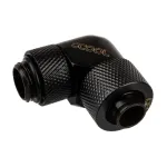 Alphacool Eiszapfen 13/10mm compression 90&deg; rotatable G1/4 - Fl&uuml;ssigk&uuml;hlsystemarmatur - Deep Black, mattschwarz (17230)
