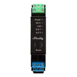 Shelly Pro 2PM &ndash; 2 kanalų i&scaron;manioji relė su energijos matavimu, 25A, Wi-Fi, LAN ir Bluetooth