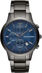 Armani vyri&scaron;kas chronografo laikrodis AR11215, nerūdijančio plieno, 43 mm, juodas ciferblatas