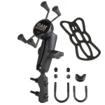 RAM MOUNTS Motociklo vairo X-Grip telefono laikiklis su U formos varžto pagrindu (RAM-B-174-UN7)