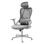 Žaidimų kėdė Huzaro Combat 2.7 &ndash; ergonomi&scaron;kas audalinis žaidimų fotelis, pilka, tinklinė atlo&scaron;as, reguliuojamas auk&scaron;tis, pakreipimo mechanizmas, 120 kg max
