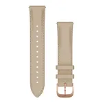 Garmin Quick Release dirželis (20 mm) &scaron;viesaus smėlio spalvos itali&scaron;ka oda su 18K rožinio aukso PVD apkaustais