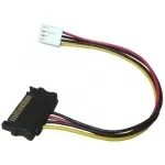 EXSYS EX-K41910 &bdquo;Floppy&ldquo; į SATA maitinimo adapterio kabelis, 0,4 m, juodas