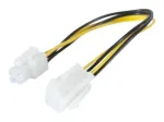 EXERTIS CONNECT P4 maitinimo prailginimo kabelis 30cm juodas 4-Pin ATX12V EXC147562