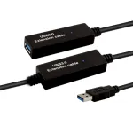 E+P USB 3.0 aktyvusis prailginimo kabelis 10 m juodas CC380/10 874110