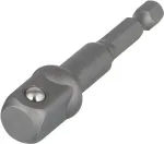 Wolfcraft 2414000 adapteris 1/4 inch pavarai į 1/2 inch galvutę, 72 mm, chromo vanadžio plienas