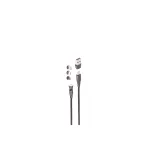 ShiverPeaks BS14-19020 magnetinis 6-in-1 USB įkrovimo kabelis 540&deg;, 60W, 1m, juodas