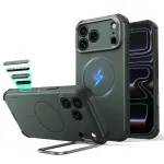 ESR Cyber Tough Kickstand MagSafe dėklas iPhone 17 Pro Max / 18 Pro Max, žalias